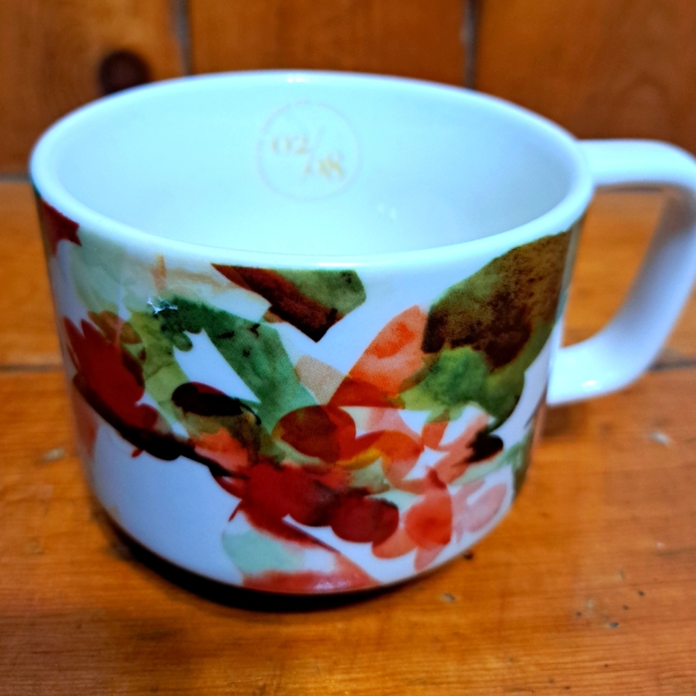 Starbuck's 02/08 Floral Mug . 10 ounce. Artisan Series. Gorgeous!